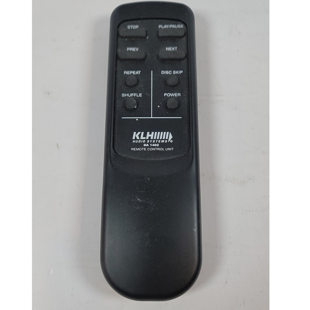 KLH Audio Systems DA 1402 Remote Control Unit Black CD Player Controller